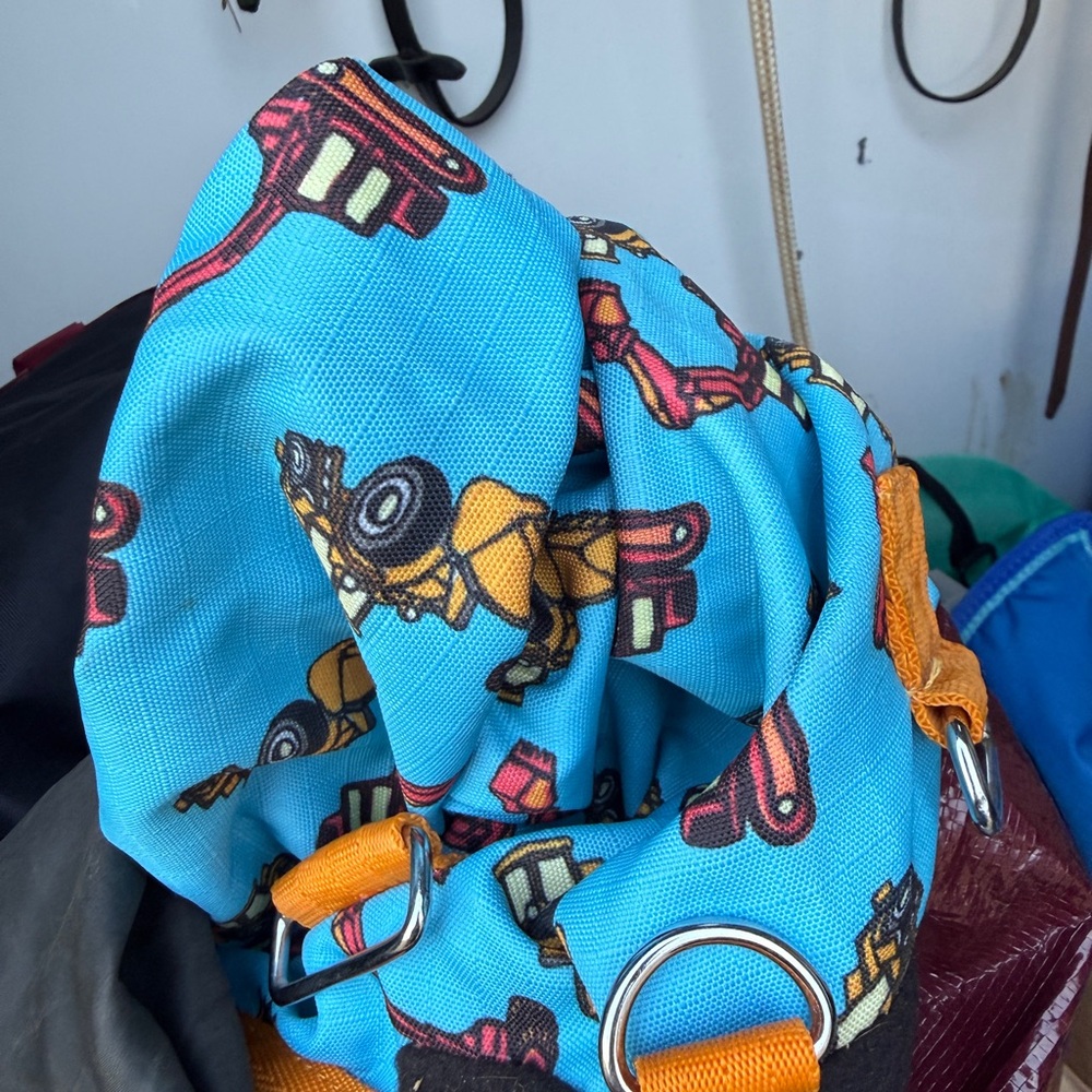 Kids Blue and Orange escalator  Print Backpack
